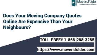 Does Your Received Moving Company Quotes Online Expensive?