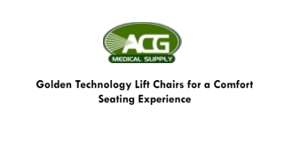 Golden Technology Lift Chairs