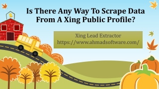 Is There Any Way To Scrape Data From A Xing Public Profile?