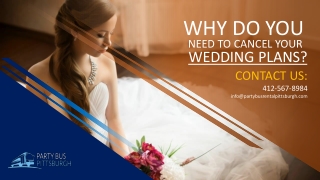 Why Do You Need to Cancel Your Wedding Plans - Charter Bus Rental Pittsburgh