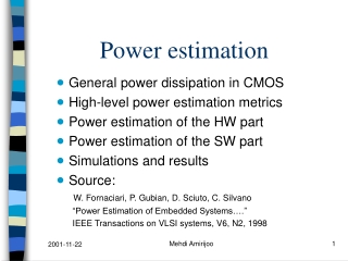Power estimation
