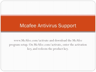 Enter your code to Activate McAfee Antivirus