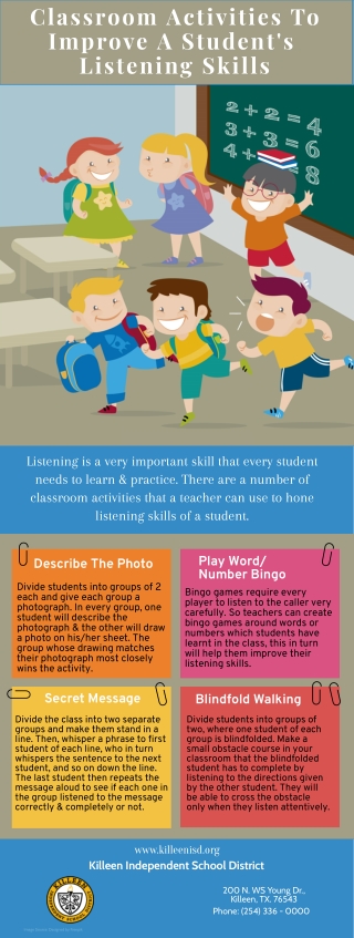 Classroom Activities To Improve A Student's Listening Skills