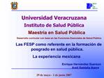 Universidad Veracruzana Instituto de Salud P blica