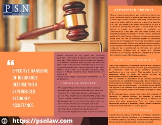 Effective Handling of Insurance Defense with Experienced Attorney Assistance