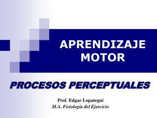 APRENDIZAJE MOTOR