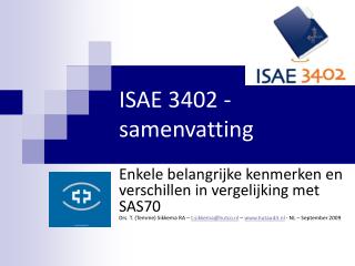 ISAE 3402 - samenvatting