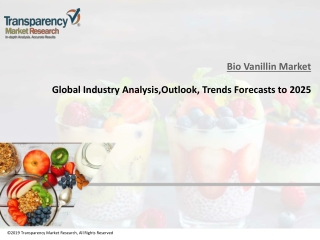 Demand Scenario of Bio Vanillin Market to Remain Positive Through 2025