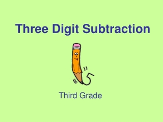 Three Digit Subtraction