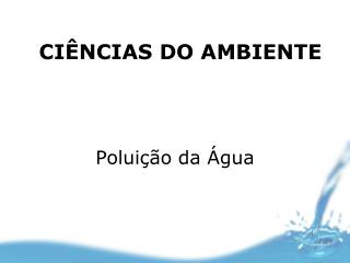 Poluição da Água