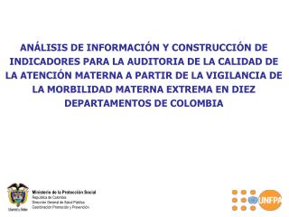 Ministerio de la Protecci ó n Social Rep ú blica de Colombia Direcci ó n General de Salud P ú blica Coordinaci ó n Promo
