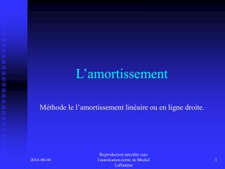 L’amortissement