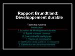 Rapport Brundtland: D veloppement durable