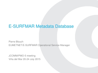 E-SURFMAR Metadata Database
