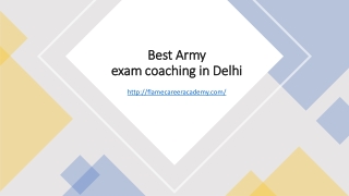 Best Army exam coaching in Delhi