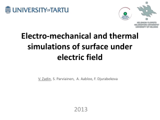 Electro-mechanical and thermal simulations of surface under electric field