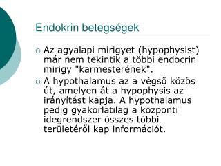 Endokrin betegségek