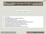 Chapitre 3: Repr sentation des syst mes par la notion de variables d tat