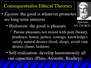 Consequentialist Ethical Theories