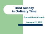 Third Sunday in Ordinary Time