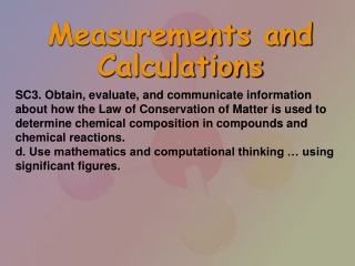Measurements and Calculations