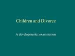 Children and Divorce