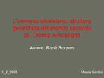 L universo dionisiano: struttura gerarchica del mondo secondo ps. Dionigi Areopagita