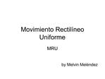 Movimiento Rectil neo Uniforme