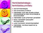 Henkil st strategia - henkil st suunnittelu