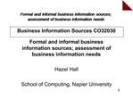Business Information Sources CO32030