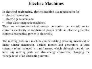 Electric  Machines