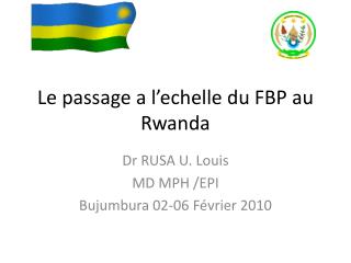 Le passage a l’echelle du FBP au Rwanda