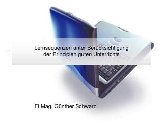 Lernsequenzen unter Berücksichtigung der Prinzipien guten Unterrichts