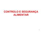 CONTROLO E SEGURAN A ALIMENTAR