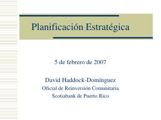 Planificación Estratégica