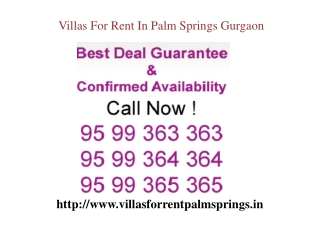 Apartments For Rent In Palm Springs Gurgaon Call 9599363363