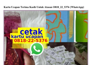 Kartu Ucapan Terima Kasih Untuk Atasan 0818–22–5376[wa]