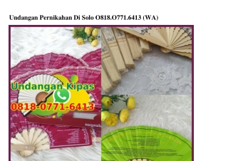 Undangan Pernikahan Di Solo 0818•0771•6413[wa]