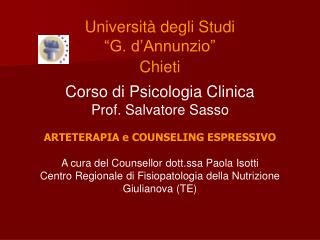 Università degli Studi “G. d’Annunzio” Chieti