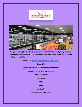 Supermarket Fitout Sydney - Supermarketstore.com.au