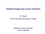 Epidemiologia dei tumori cerebrali G. Filippini Istituto Nazionale Neurologico C. Besta