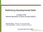 Rethinking Developmental Math
