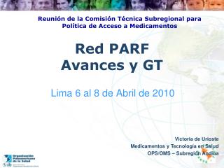 Red PARF Avances y GT