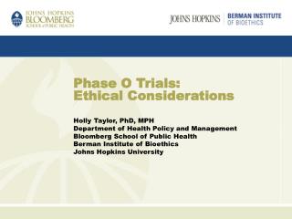 Phase O Trials: Ethical Considerations