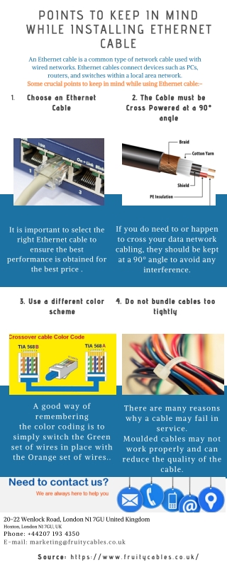 Points To Keep In Mind While Installing Ethernet Cable