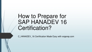 Best Study Tips and Questions Answers for SAP HANA Development (C_HANADEV_16) Certification Exam