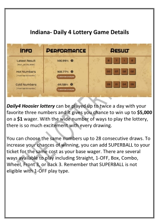 Chance Of Winning Daily 4 Lottery | The Lottery Lab