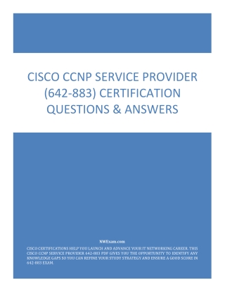 [Latest] Cisco CCNP Service Provider 642-883 Certification Questions Answers