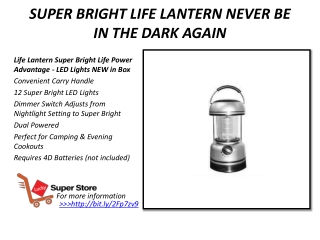 SUPER BRIGHT LIFE LANTERN NEVER BE IN THE DARK AGAIN