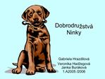 Dobrodru stv Ninky Gabriela Hrazdilov Veronika Had egov Janka Bur kov 1.A 2005